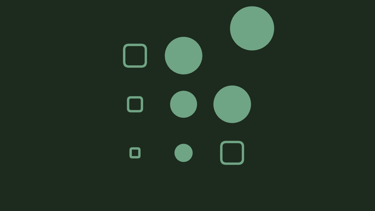 Seen from straight above: four solid circles form an F beside four square holes, and one dot sits at the top right. It is the Focus logo.